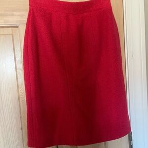 Elegant Chanel Pink Boucle Pencil Skirt - Size